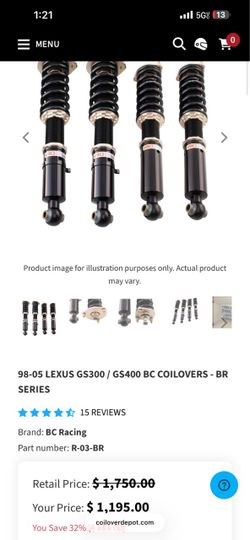 Bc racing coilovers for Lexus GS300/400/430
