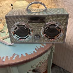 Bluetooth Sparkly Boombox Radio Speaker
