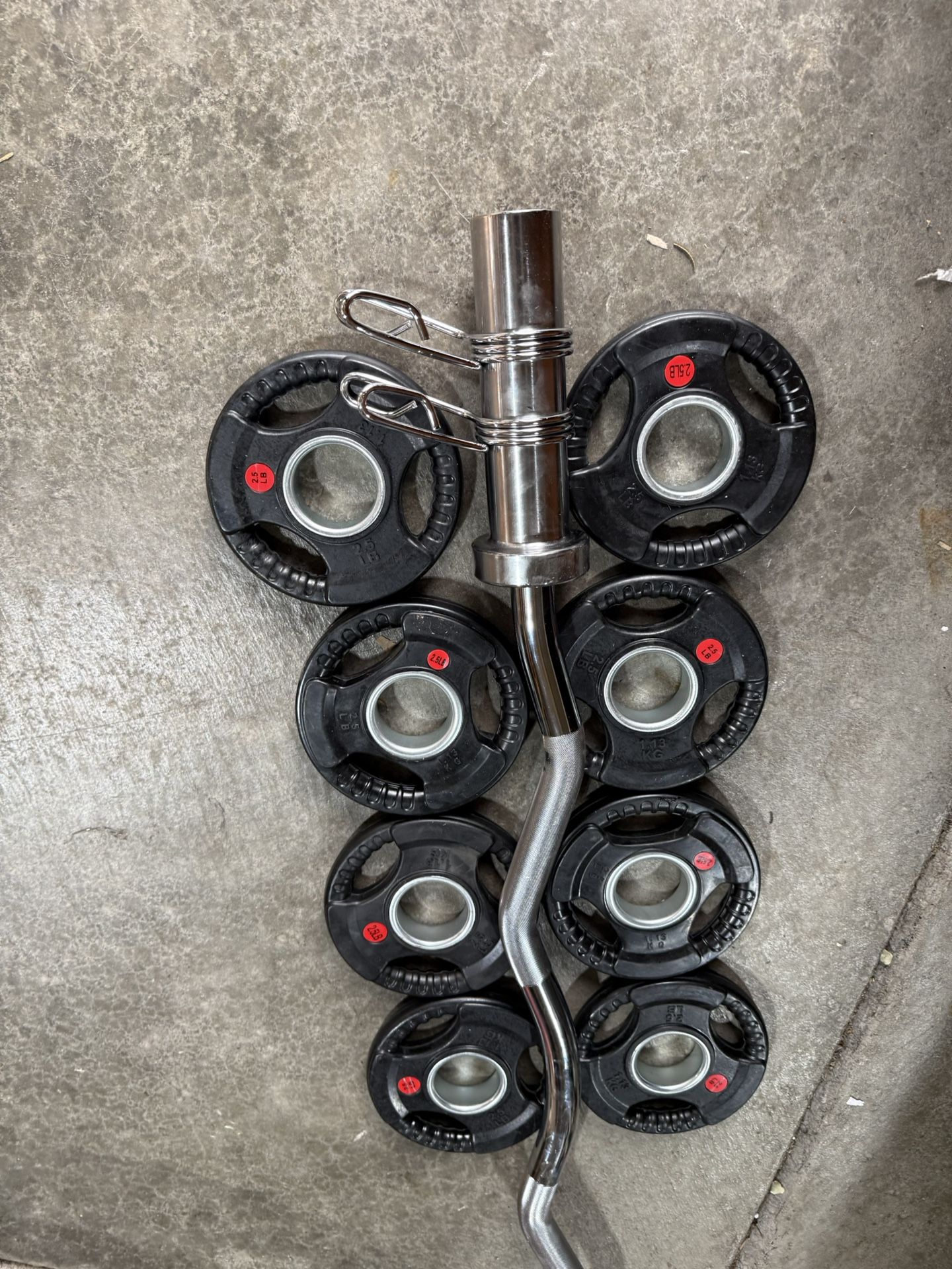 Olympic Weights Curl Bar Set