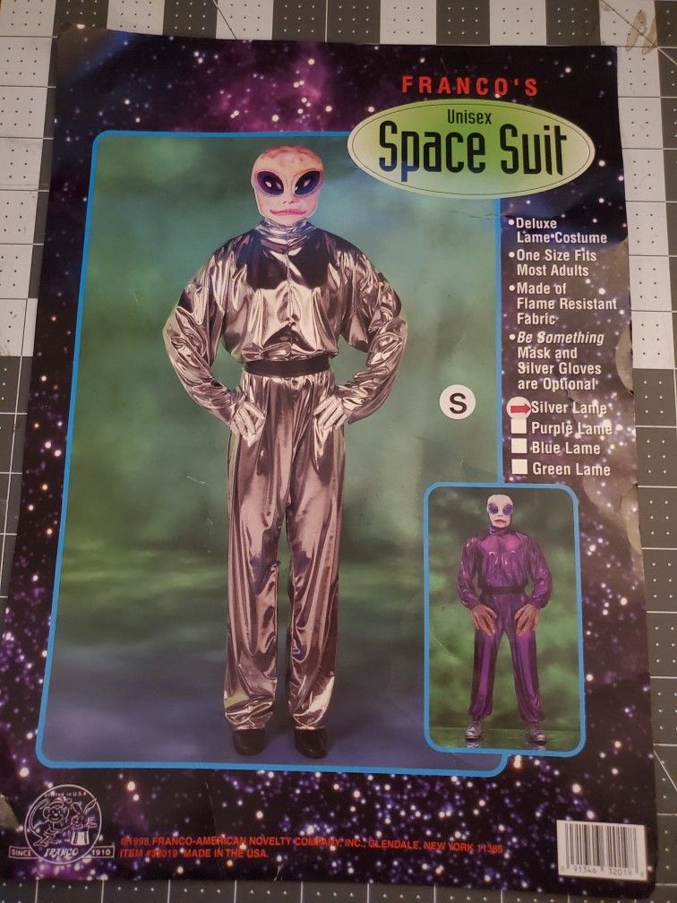 Vintage 1998 Costume Franco Alien Space Suit Be Something Studios Small Prop