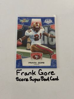 Frank Gore San Francisco 49ers All-Pro RB Score Short Print Super Bowl Card.