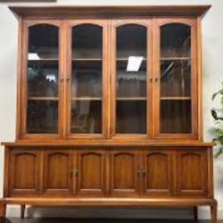 Beautiful Antique Solid Wood China Cabinet 