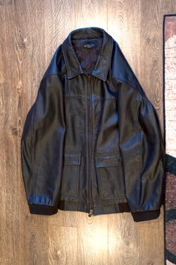 Vintage Real Leather Cherokee Bomber Jacket