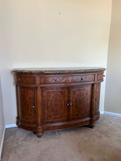 Marble Top Sideboard/ Credenza