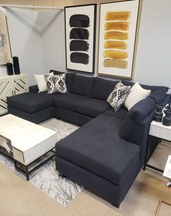  New Transitional Cozy Sectional with double chaise