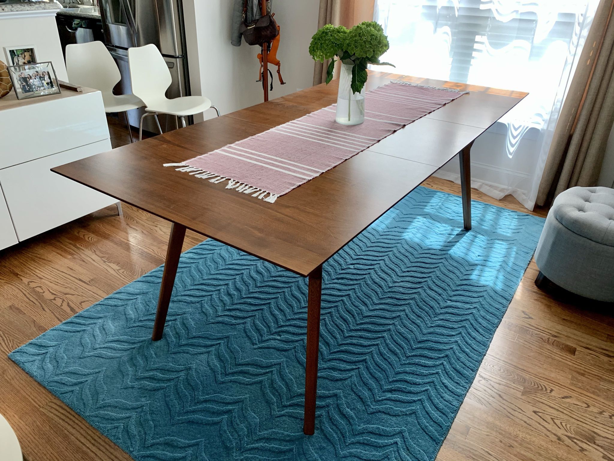 West Elm mid-century dining table