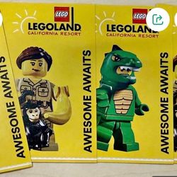 Legoland  Tickets 50 Each and a parking pass on discount