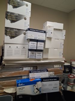Lot of Toner Cartridges and Drum Units
