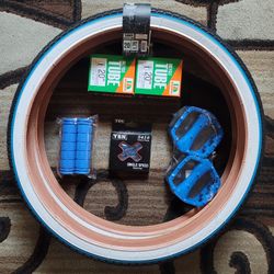 NEW Bicycle Bmx Parts Bundle 20" Blue