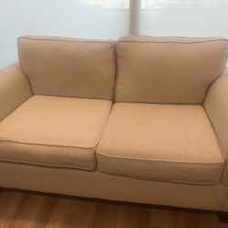 Weirs  Light Colored Loveseat – Hardly Use Great For An Office For An Apartment