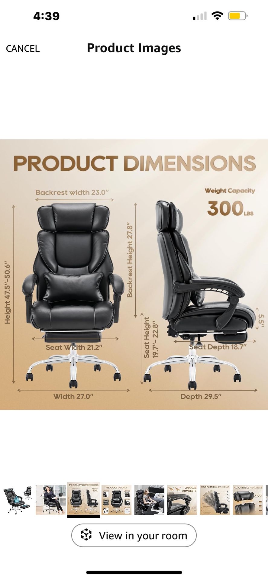 Office Black Leather - 2 Month Old