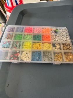 Clay Bead Assortment in Organizer Case