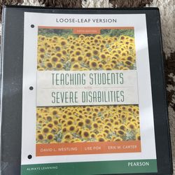 Teaching students with severe disabilities