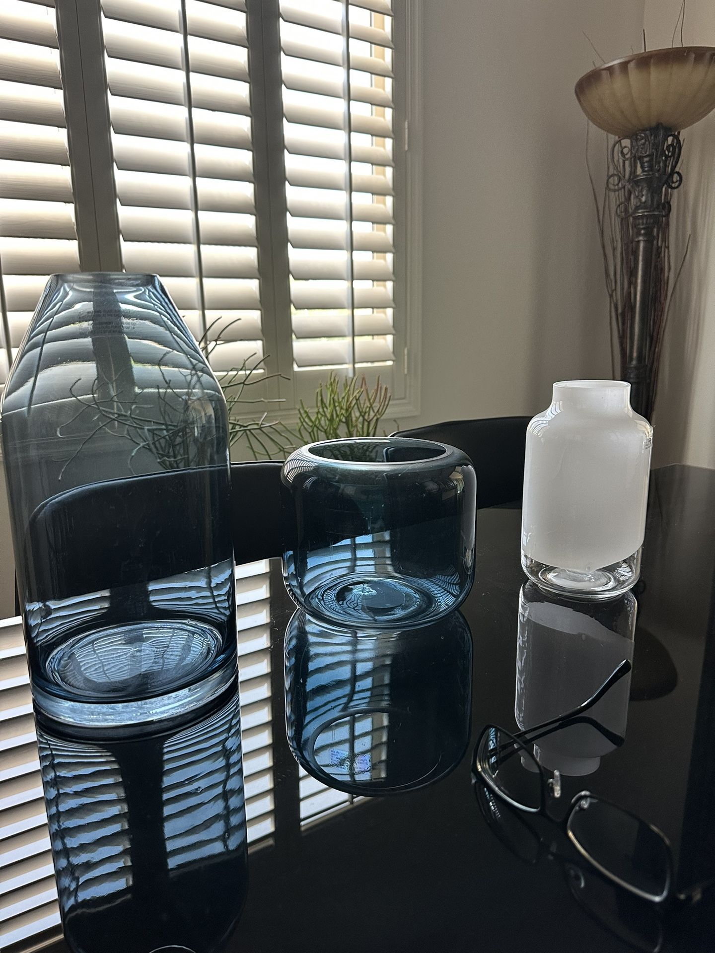 Glass vases set (3) - only $40 (was $85 original)