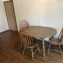 49”X60” Table 3 Chairs Good Condition