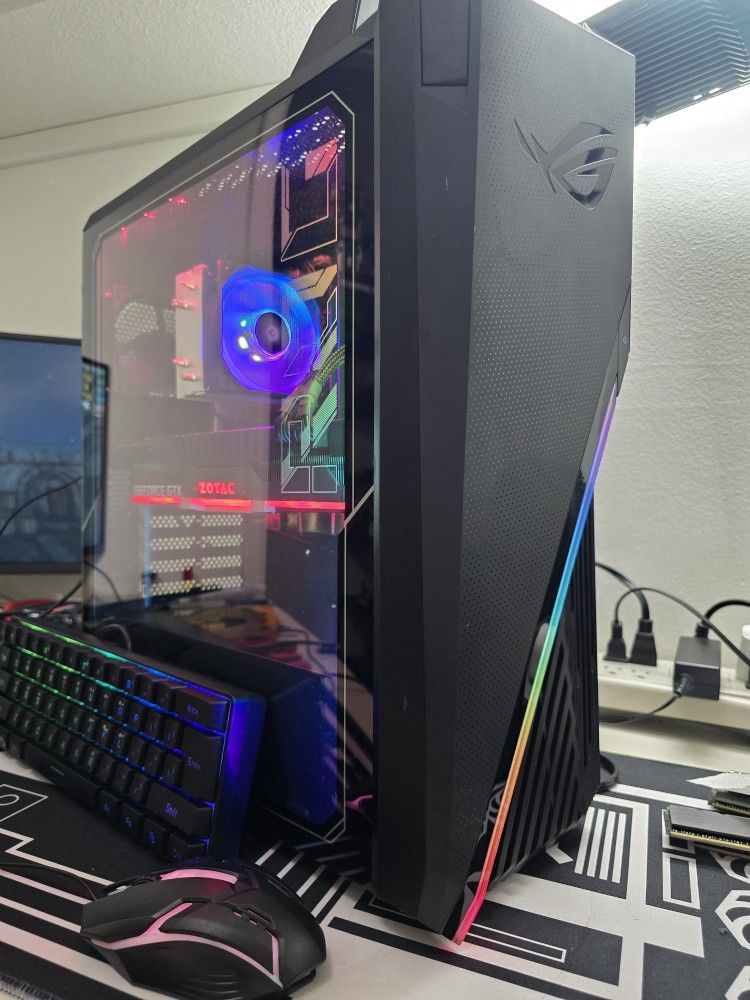 Gaming pc desktop computer asus rog intel i5-9600k, gtx 1080 ti, 32 gb ram, nvme, wifi bundle