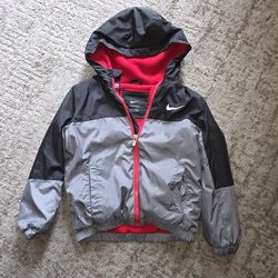🔥 New Nike Boys 4T Fleece-Lined Jacket – Smoke Grey 🔥