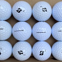 1 Dozen Bridgestone e6 White Golf Balls Excellent Condition 