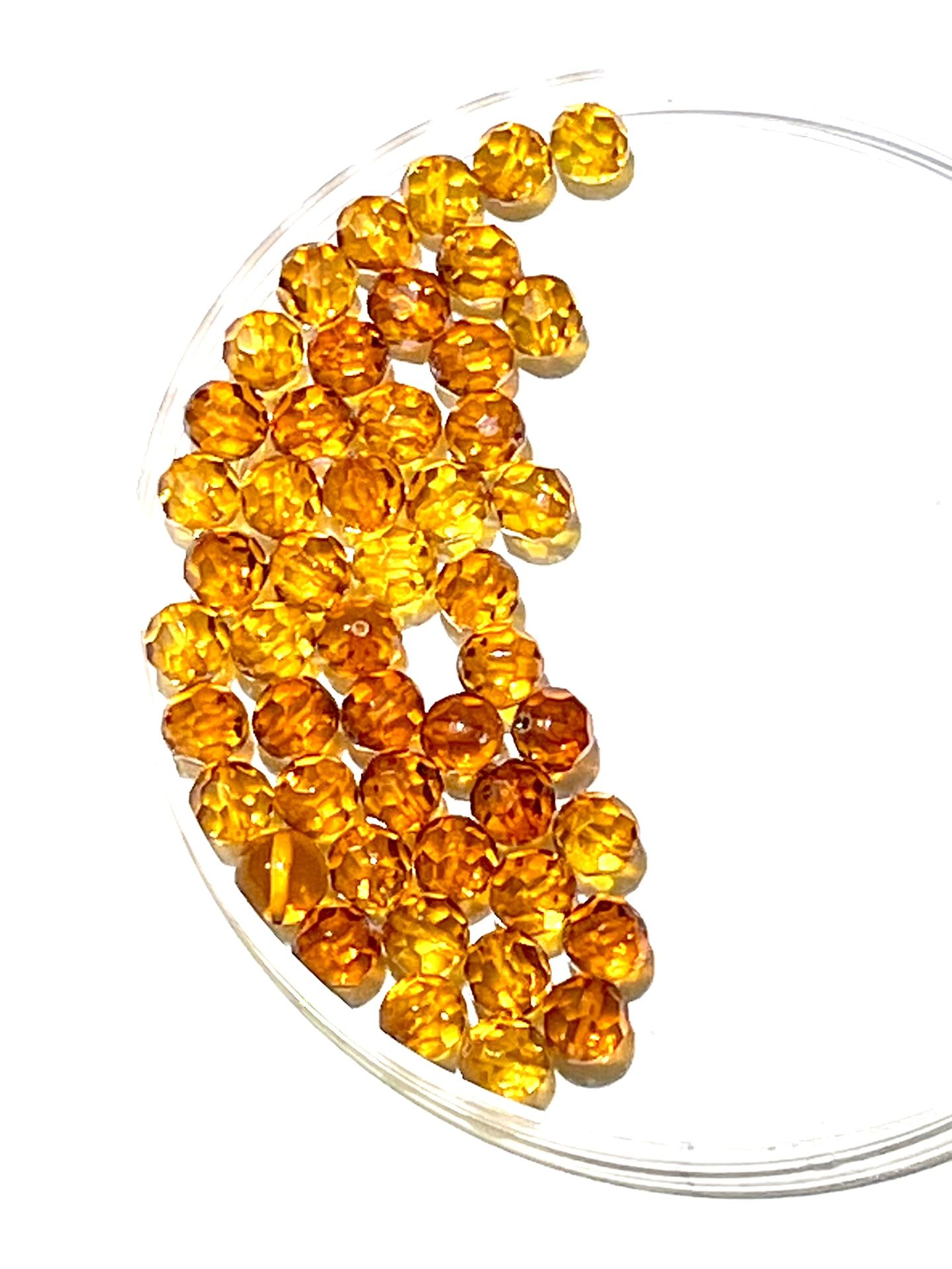 8mm Faceted Baltic Amber Beads