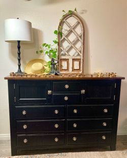Bedroom dresser, a dining room buffet, or an entryway console/media stand.