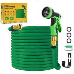 Brand New Never Used 100 Ft. Green Expandable Garden Hose Heavy Duty No-Kinking Guaranteed 
