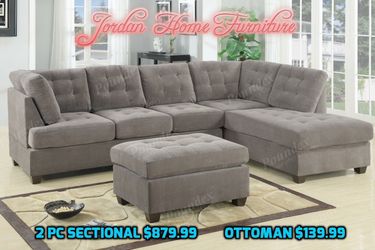 🦋 2pc sectional with optional ottoman 💁🏻 available in two tones 🦋 Jordan Home Furniture 💙