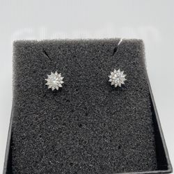 1 Carat Moissanite Sunflower Earrings 