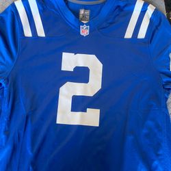 Mens New With Tags Colts #2 WENTZ BLUE JERSEY Size XL