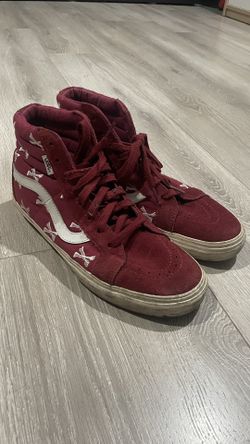 Vans X WTAPS Sk8 Hi Burgundy Crossbones