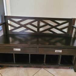 Entry way dresser with mirror