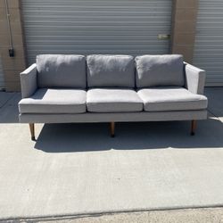 *Free Delivery* Modern Gray West Elm Couch Sofa 3 Seater
