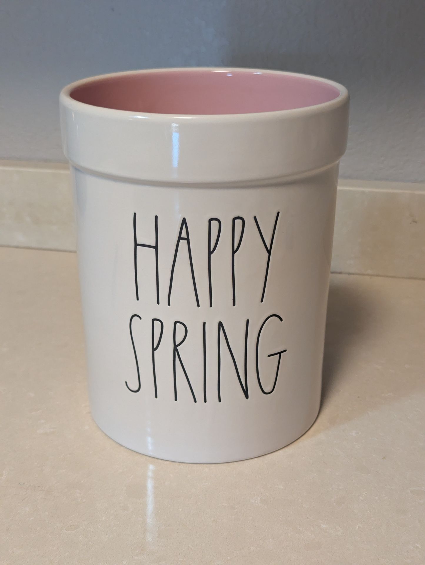 Rae Dunn Happy Spring ceramic canister