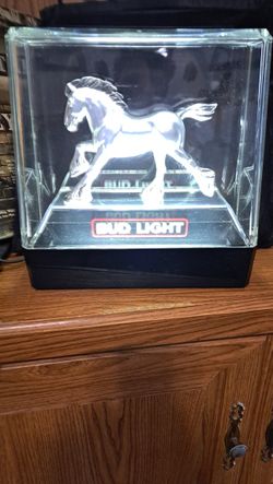 Anheuser Busch Vintage BudLight Clydesdale Horse Light *RARE* *HARD TO FIND*