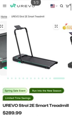 UREVO Strol 2E Smart Treadmill Compact Foldable walking pad for exercise with or without remote