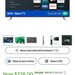 ONN 70 inch Roku tv