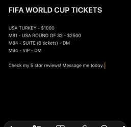 FIFA WORLD CUP TICKETS USA GAMES AND MORE