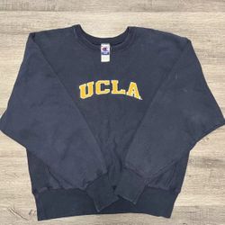vintage UCLA champion reverse weave crewneck Size Large Navy Blue 80s 90s Y2k