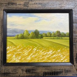 Golden Fields Oil Painting 