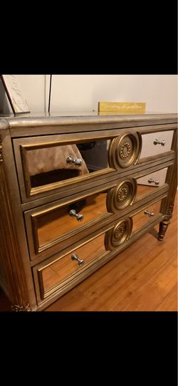 Beautiful Gold Mirrored Dresser