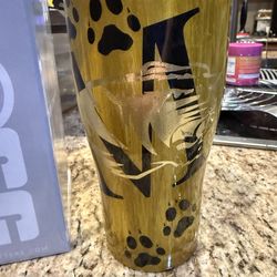 HOGG stainless steel tumbler featuring University of Missouri Tigers with DONNELL on it