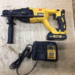 DEWALT DCH133B 20V Max XR Brushless 1” D-Handle Rotary Hammer Drill With Battery And Charger 
