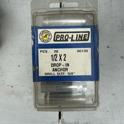 Proline Half Inch By 2 Inches Drop In Anchor
