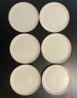 6 white dinner plates melo essentials 9-10”
