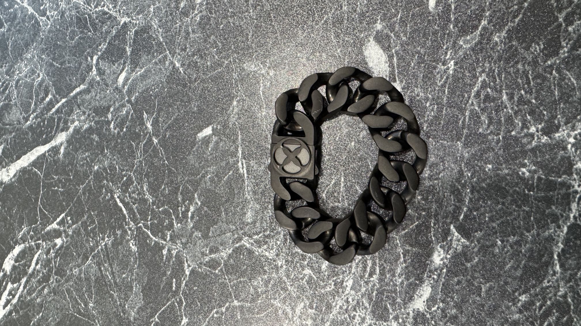 Vitaly Matte Black Cuban Link Bracelet – 8 Inch Heavy Stainless Steel