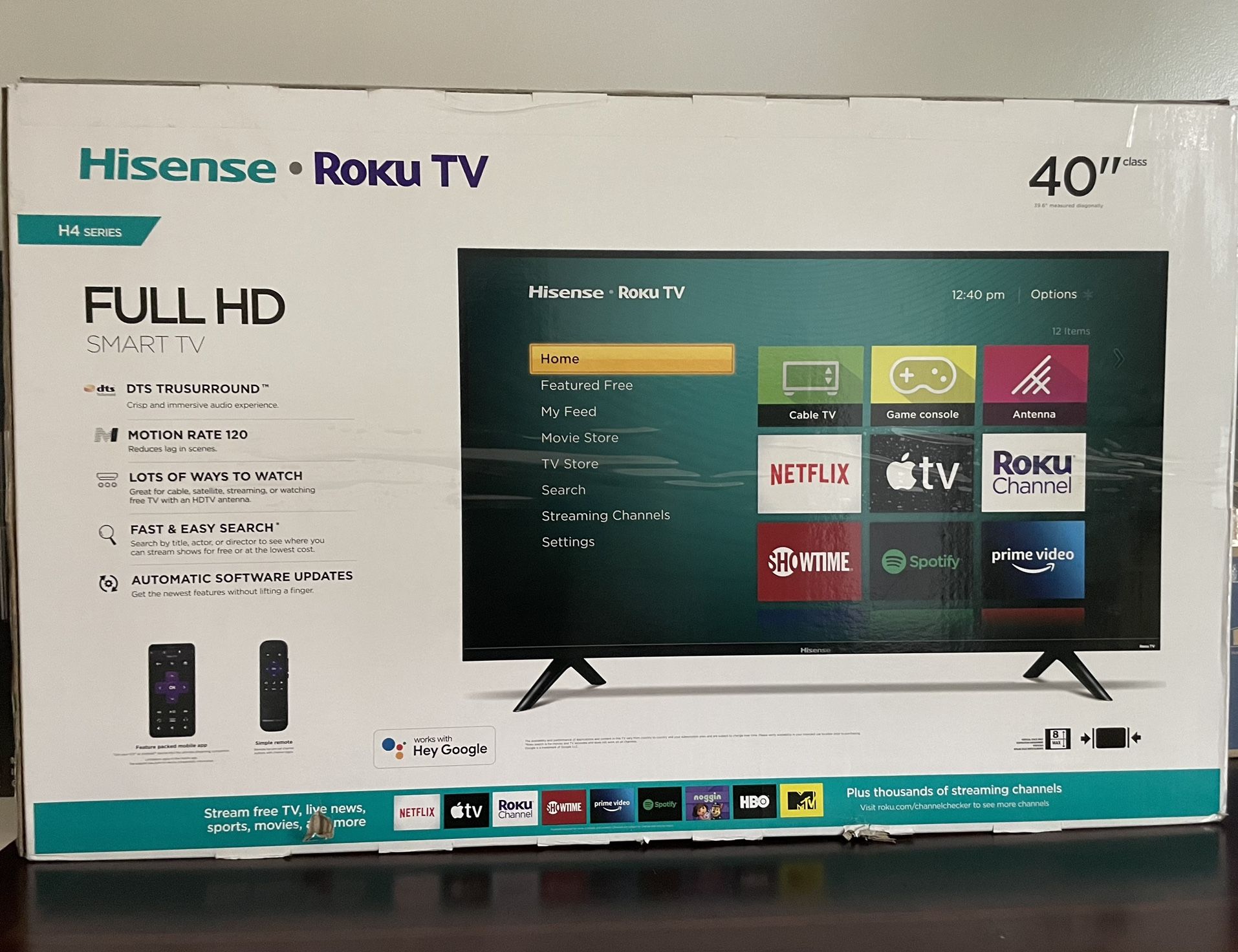 Hisense 40H4F 40 inch 1080p DLED Smart Roku TV