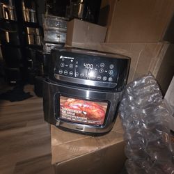 bella PRO - 12.6-qt. Touchscreen Air Fryer Pizza Oven with Rotisserie - Stainless Steel