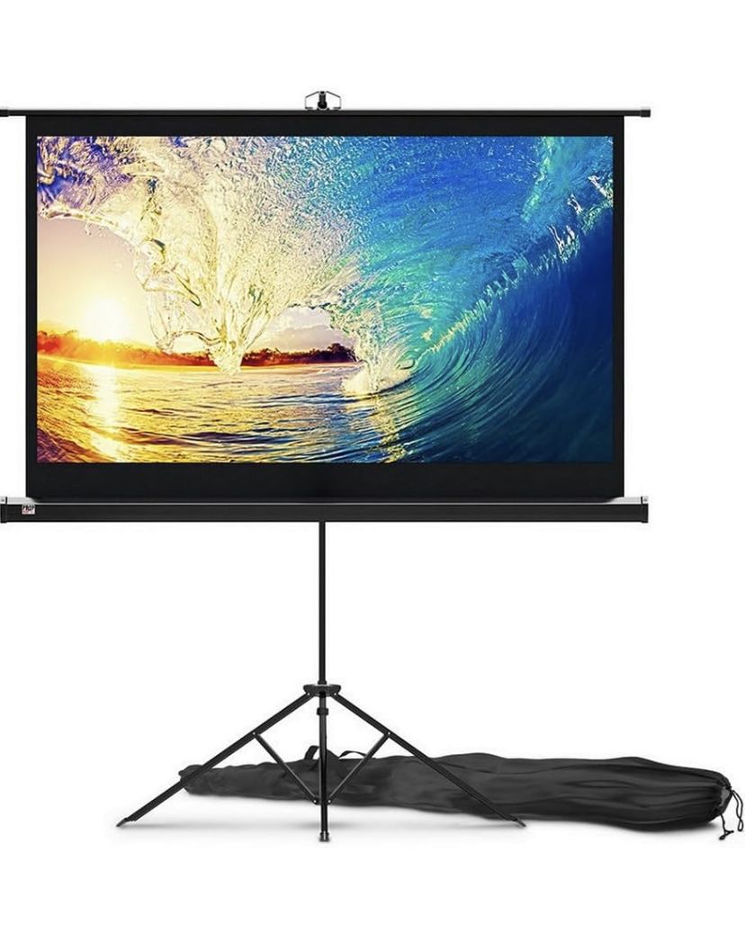 Brand New! Projector Screen with Stand 60 inch - Indoor and Outdoor Projection Screen for Movie o