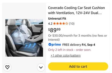 Cooling Ventilated Car Seat Cushion