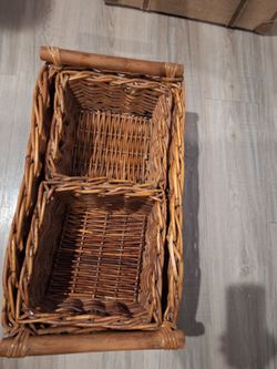 Baskets (2) small, (1) large