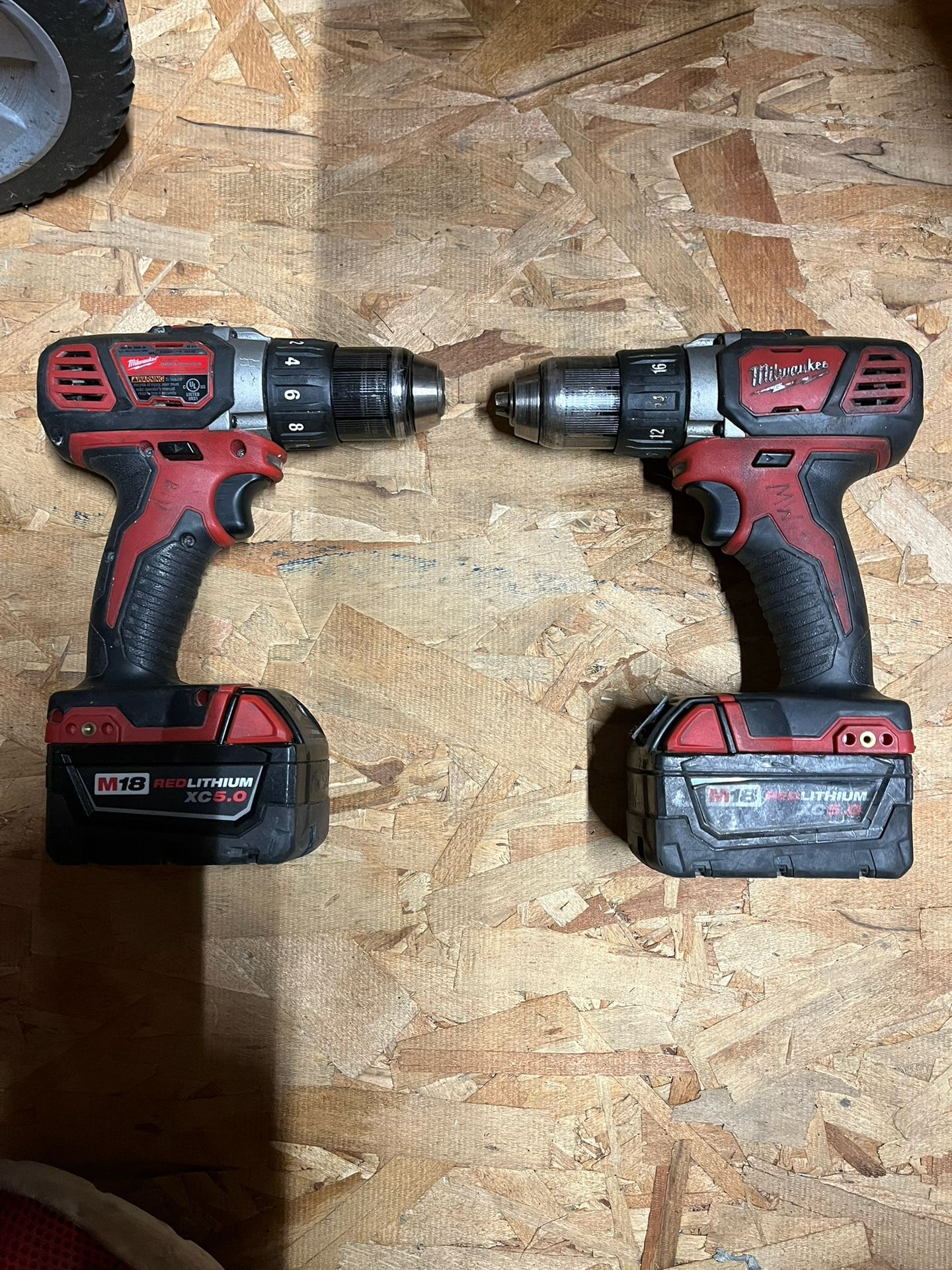 Milwaukee. M18 Drills With 5.0 Ah Batteries